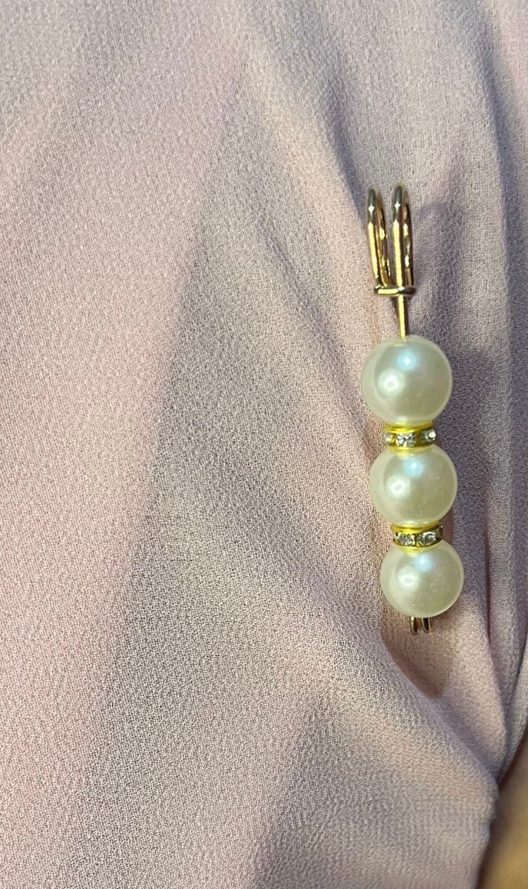 White Stone Brooch