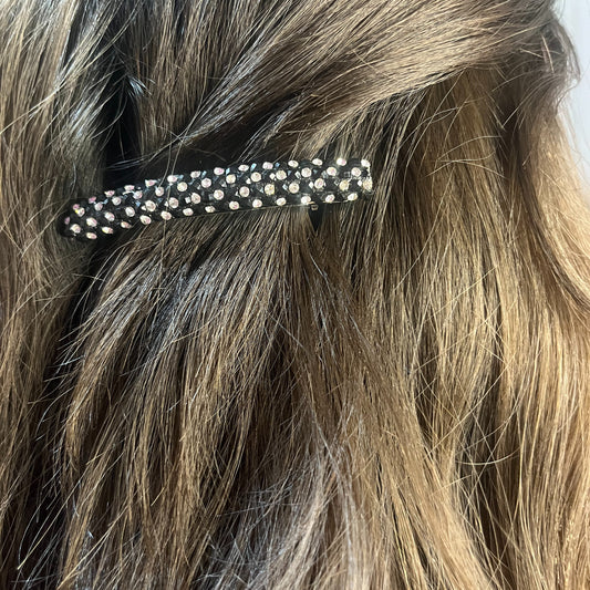 Black And White Hair Claw Clips Elegant Love Design Hair Barrettes Ornament Large Hair Catch Clips