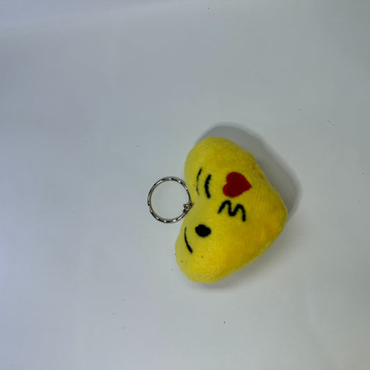 Cute Kissing Face fluffy keychain