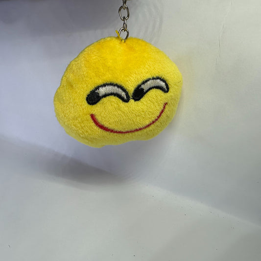 Cute Relaxed Face fluffy keychain.