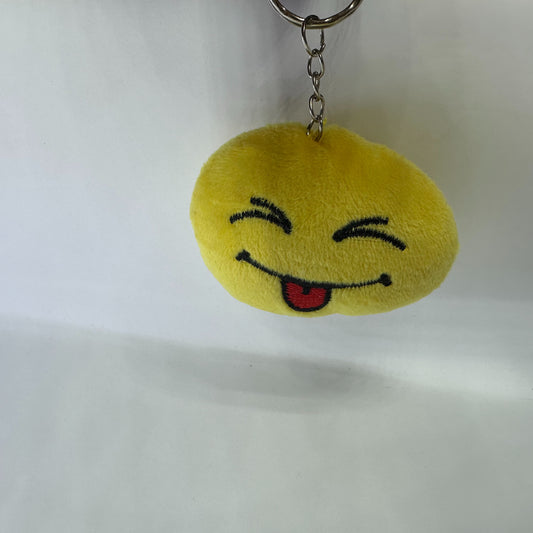 Cute Teasing face fluffy keychain