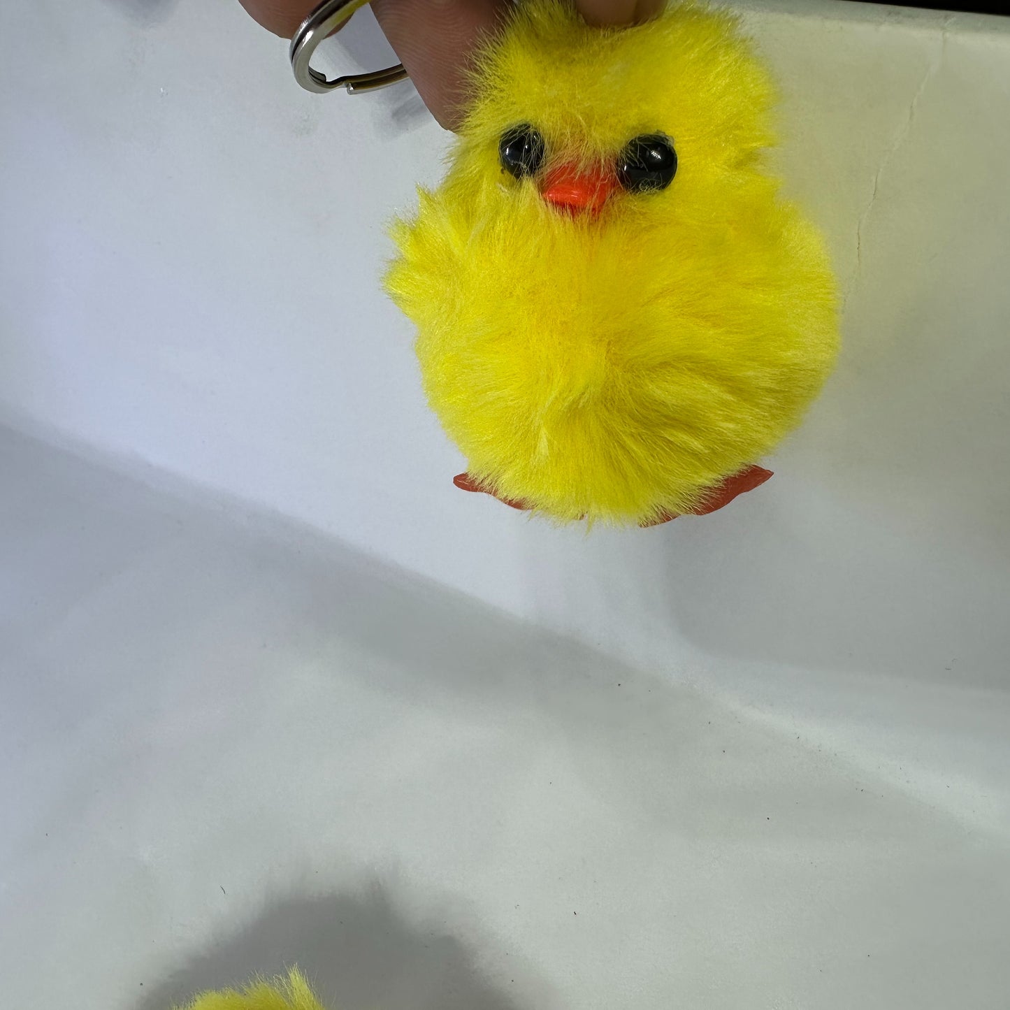Cute chick fluffy keychain
