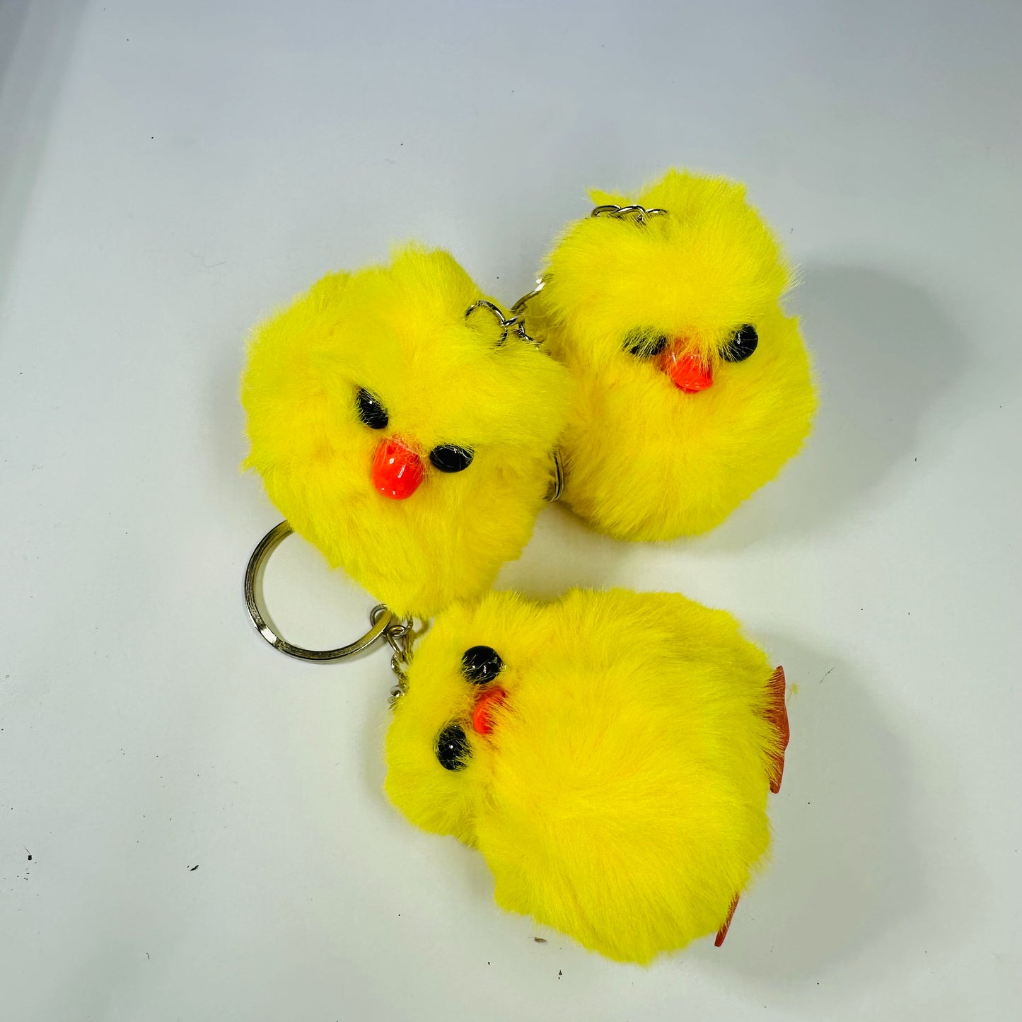 Cute chick fluffy keychain