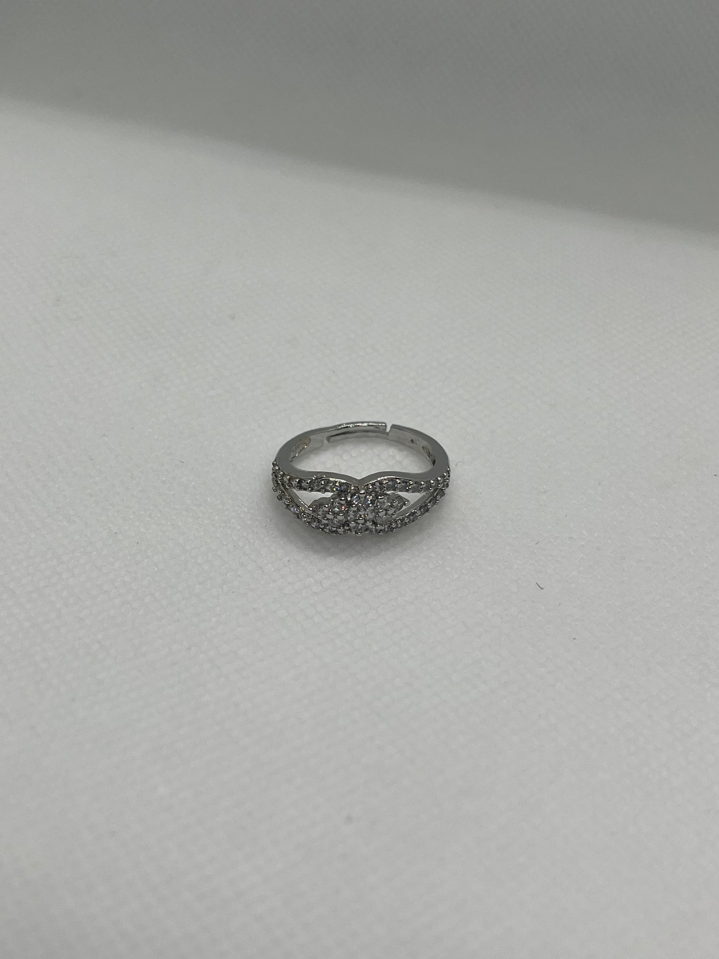 Flower On Vine Silver Ring