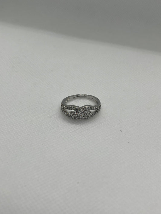 Flower On Vine Silver Ring