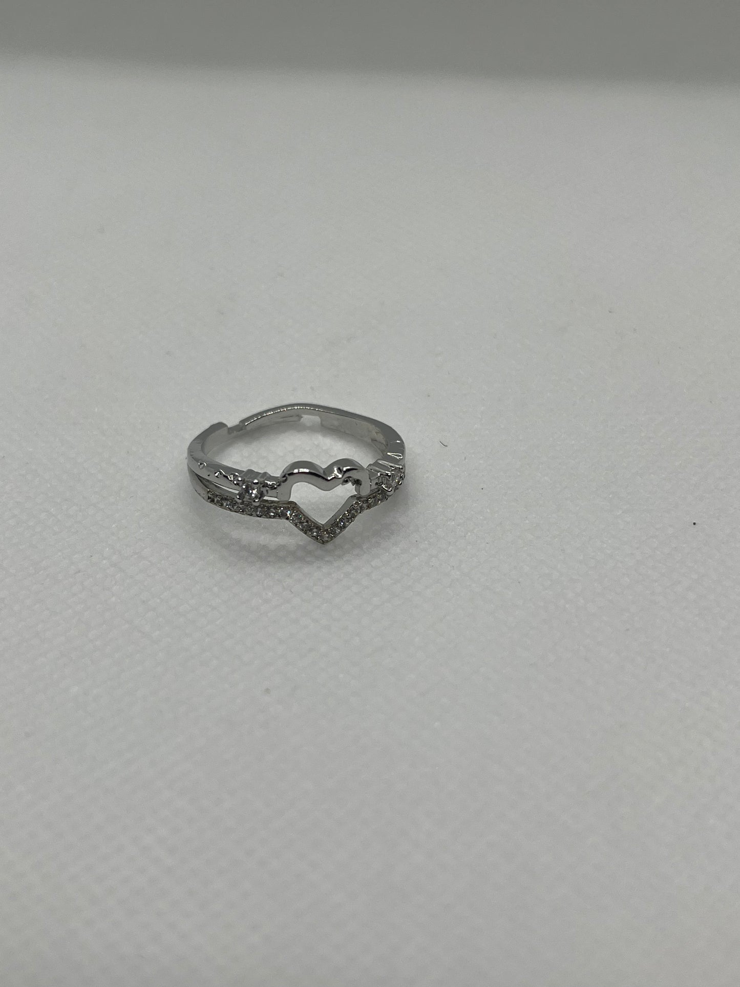 Elegant Heart Shape Silver Ring