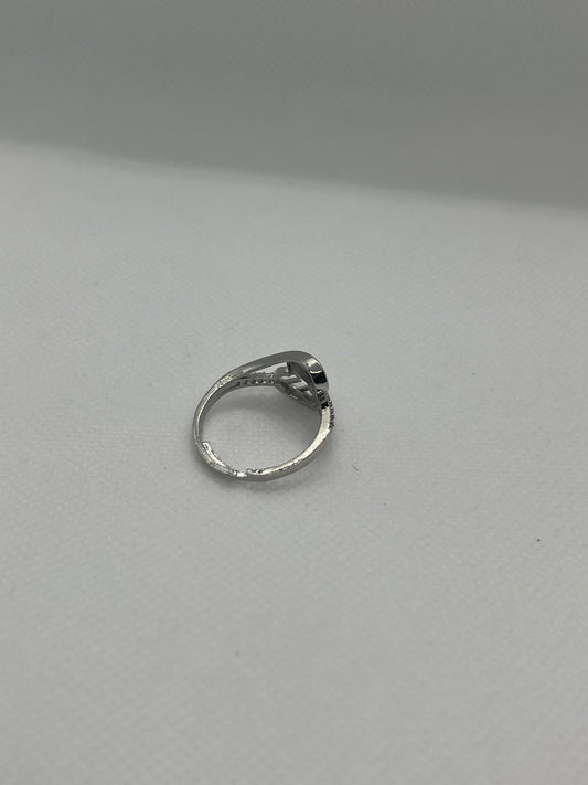Blossom Emerald Silver Ring