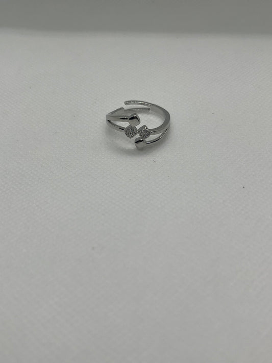 Blossom Emerald Silver Ring