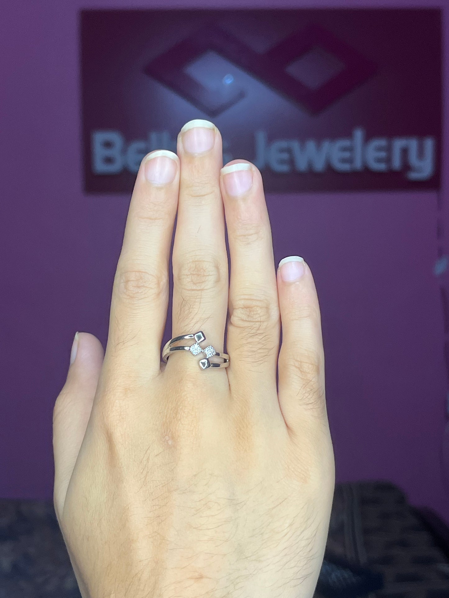 Blossom Emerald Silver Ring