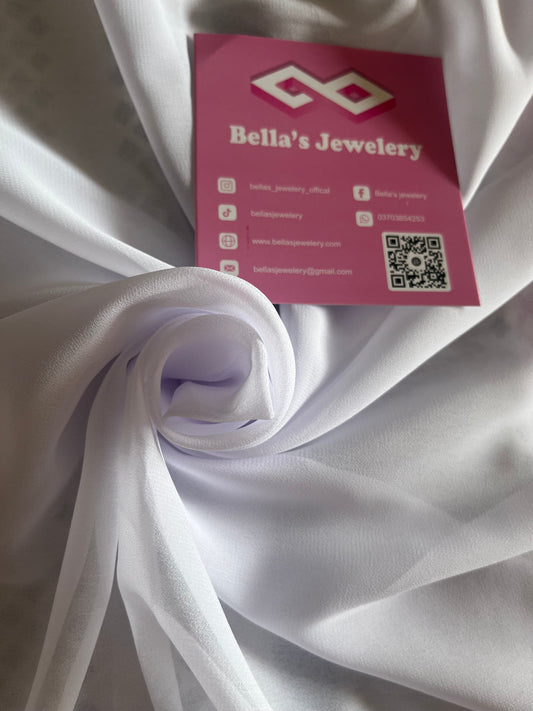 Georgette Chiffon-White