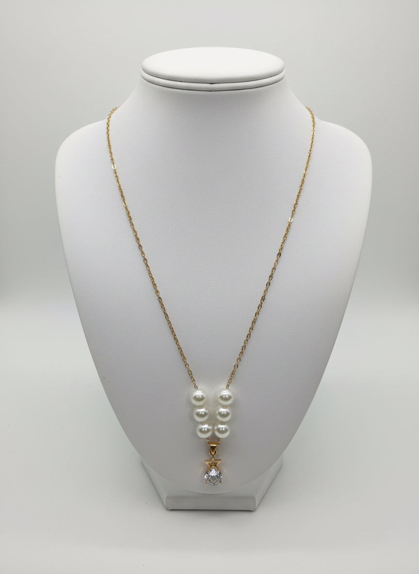 Celestial Pearl Drop Necklace