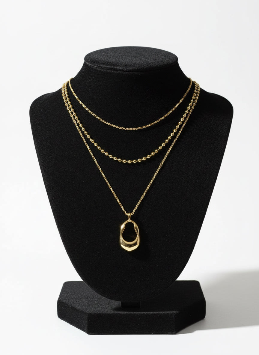 Modern Melt Layered Necklace