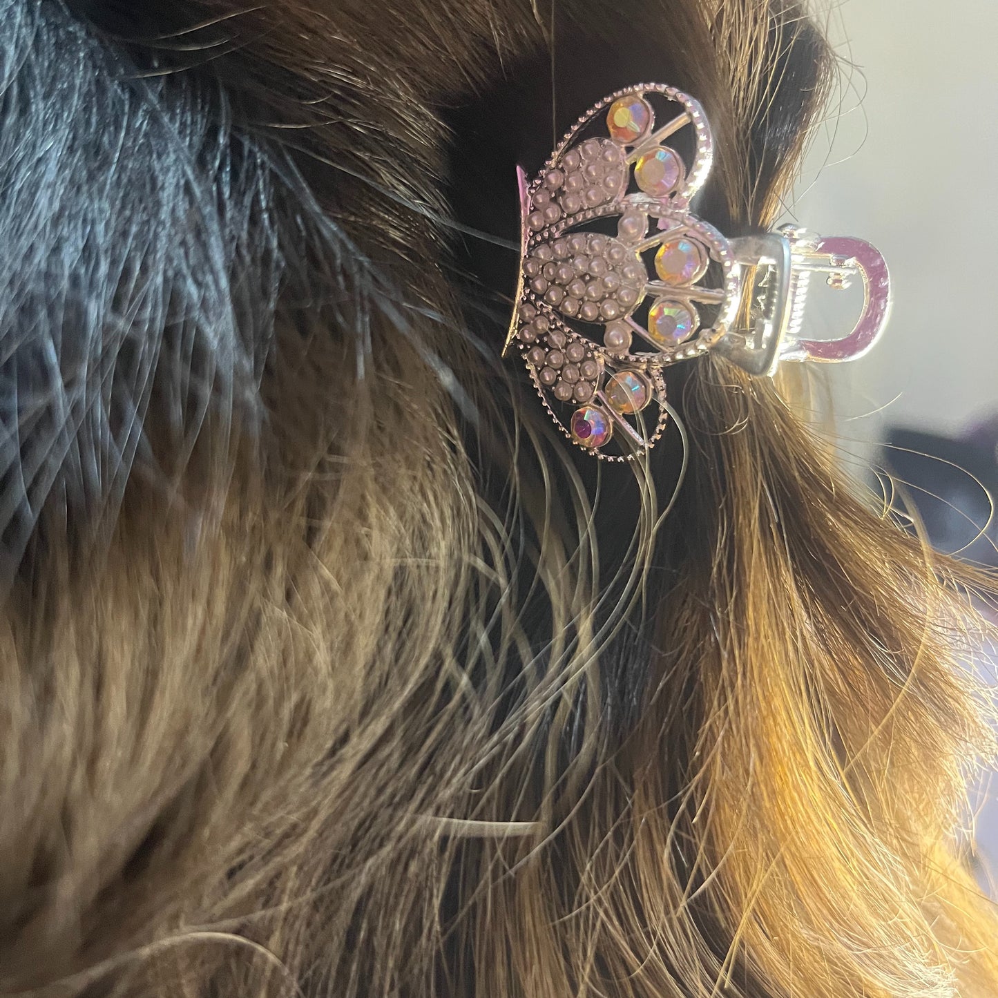 Mini pearl hair Claws for Women Girls Clips Retro Rhinestone Flower crab claw clip ladies Hair clips Wedding Hair Accessories