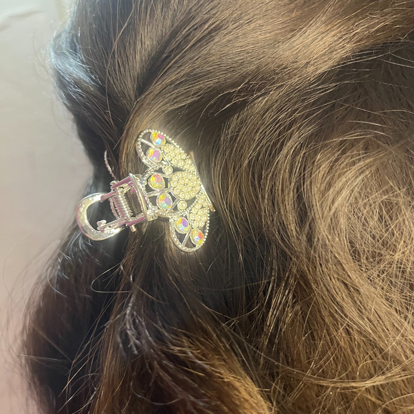 Mini pearl hair Claws for Women Girls Clips Retro Rhinestone Flower crab claw clip ladies Hair clips Wedding Hair Accessories