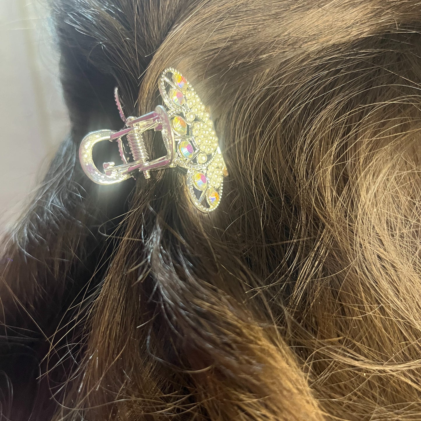 Mini pearl hair Claws for Women Girls Clips Retro Rhinestone Flower crab claw clip ladies Hair clips Wedding Hair Accessories
