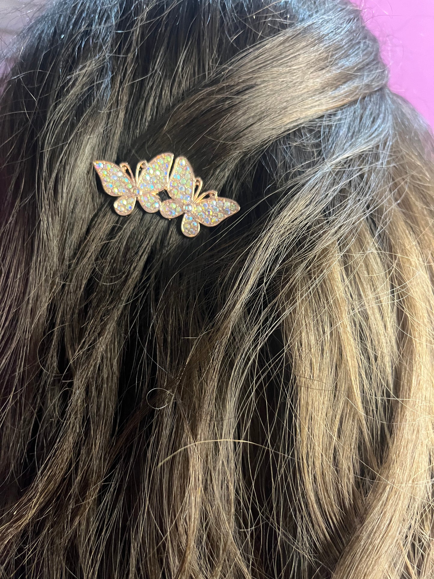 Rhinestone Butterfly Hair Pin