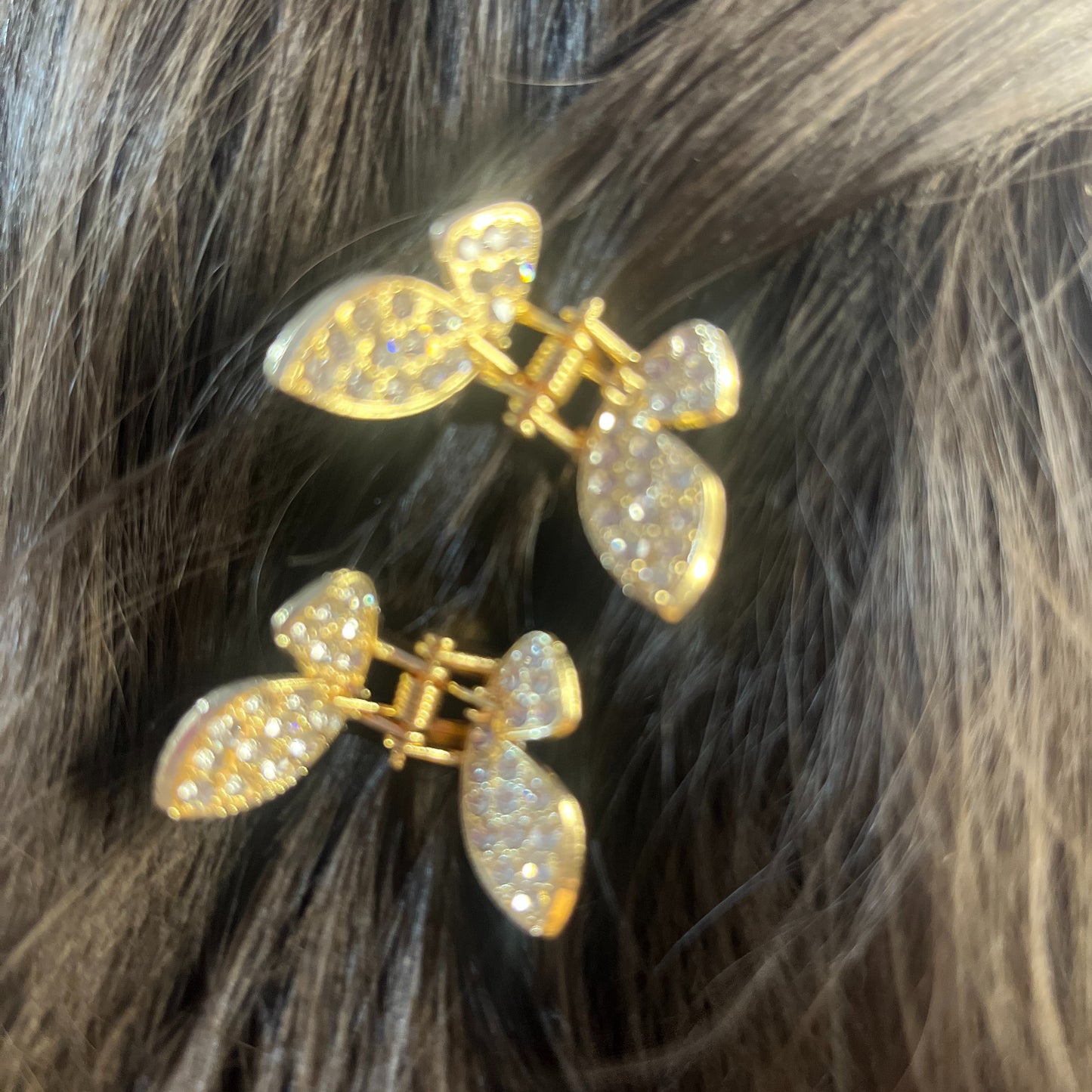 Set Butterfly Shaped Mini Hair Claw Pair of Two
