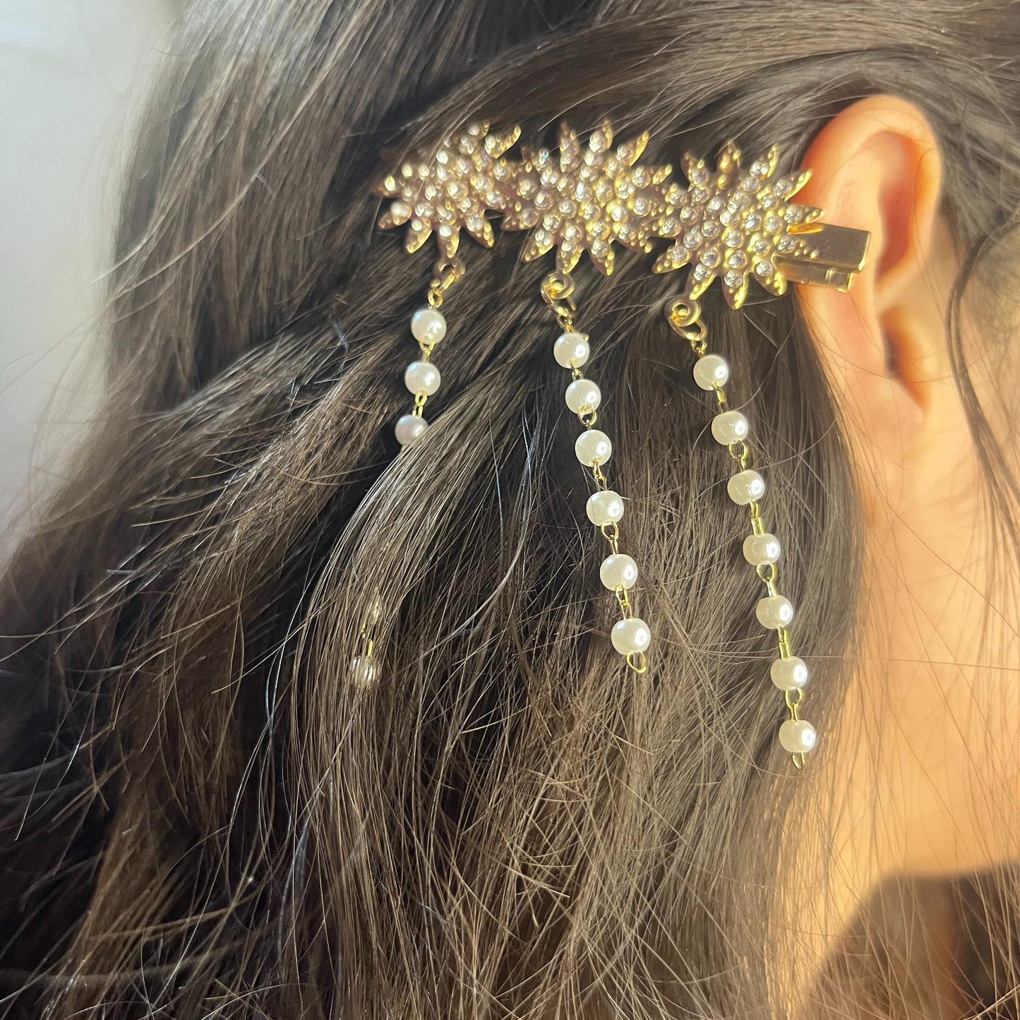 Sparkling Flowers with flat back pearls