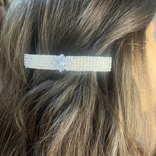Sweet Pearl Rhinestone Butterfly Glisten Clip Back Head Korea