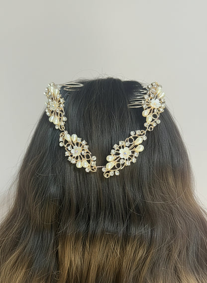 Crystal’s Floral Bridal Hair Comb Element