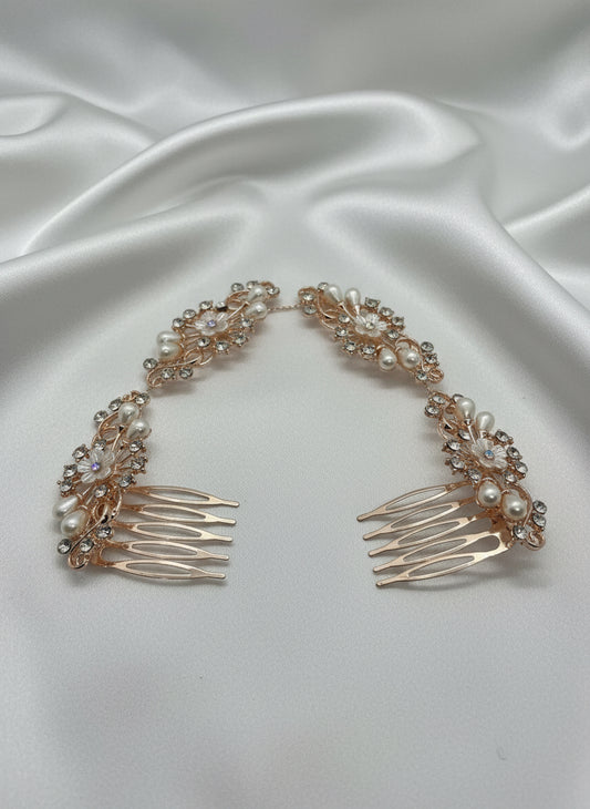 Crystal’s Floral Bridal Hair Comb Element