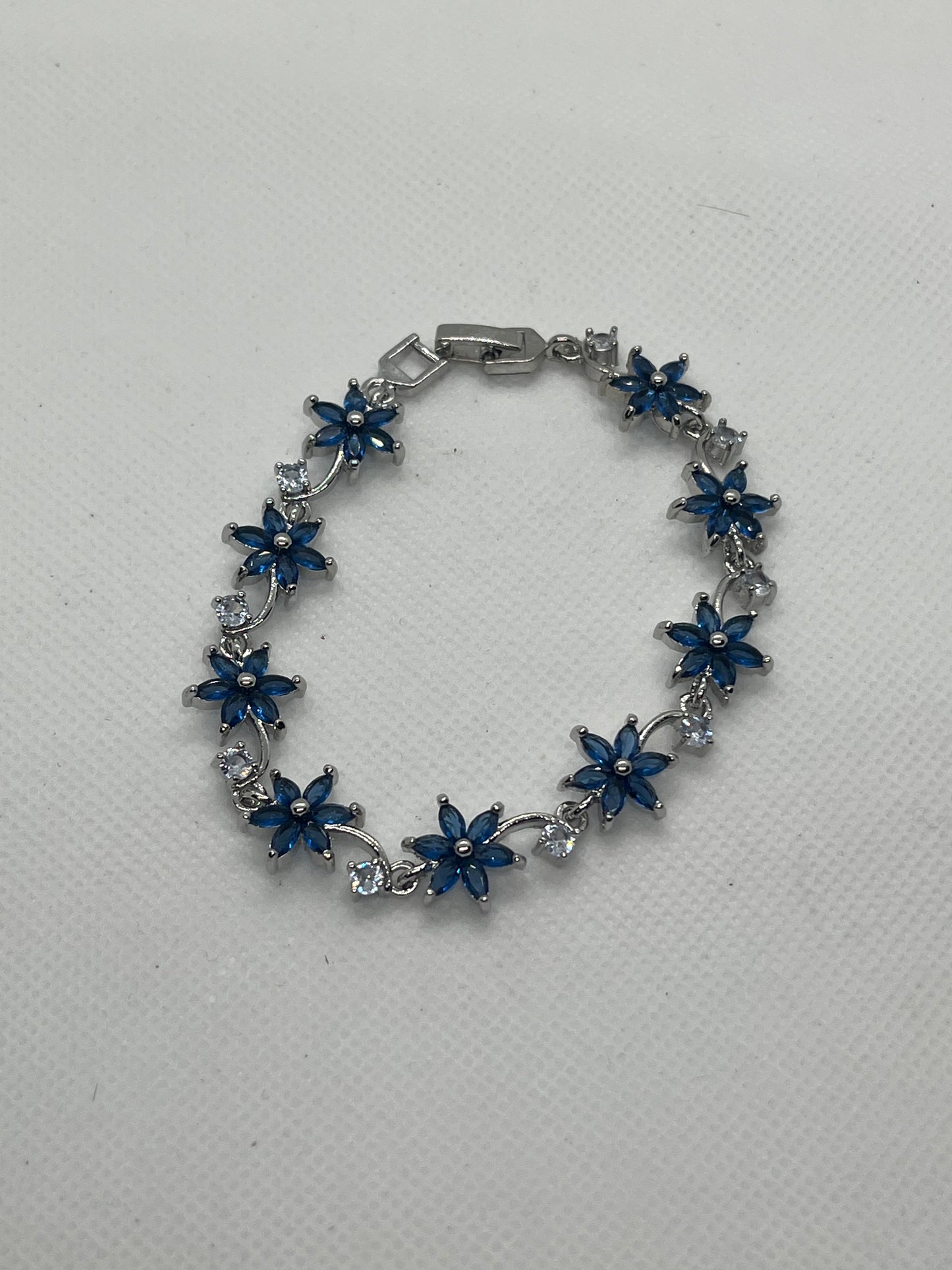 Blue Flower Silver Colour