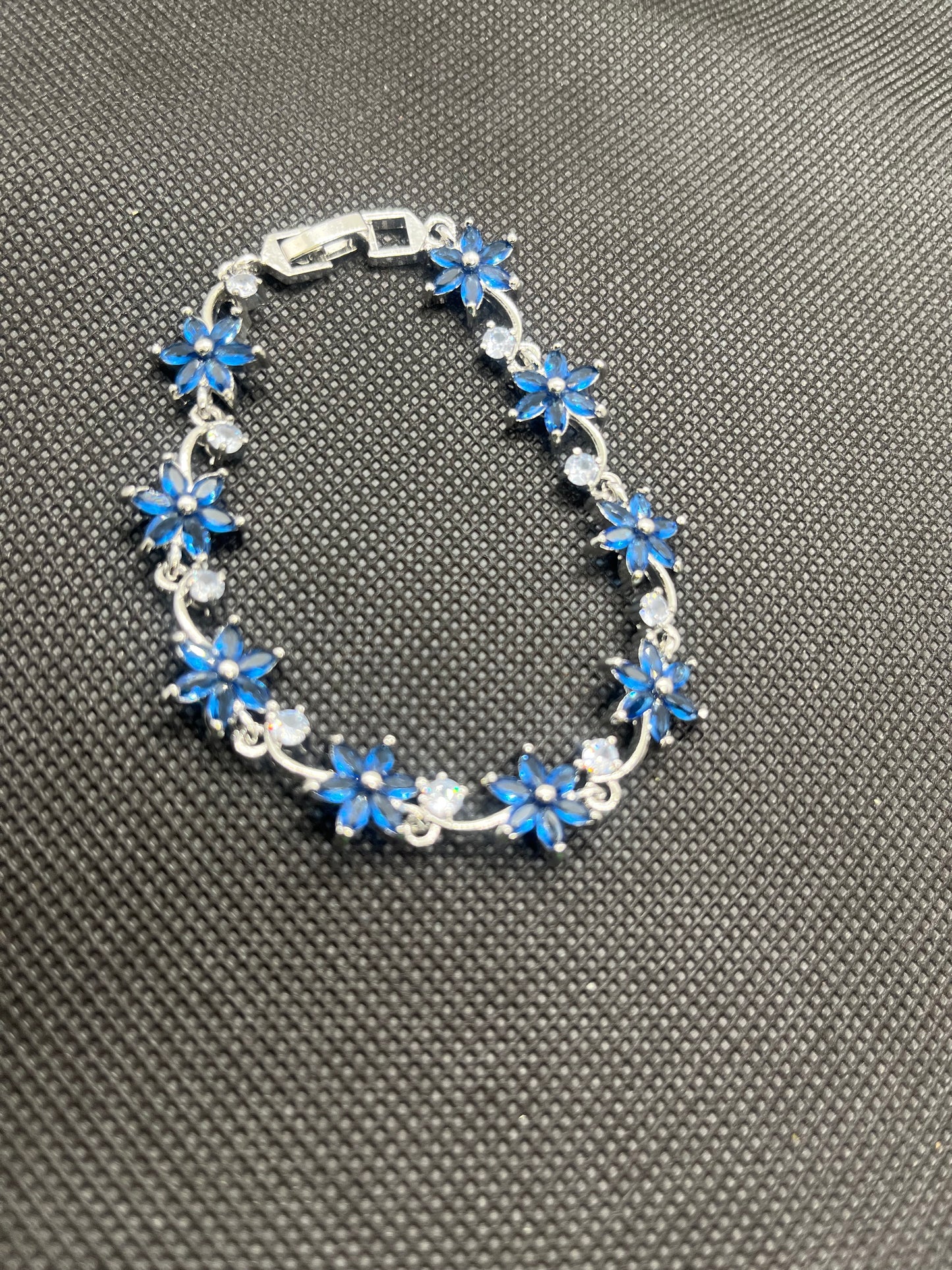 Blue Flower Silver Colour