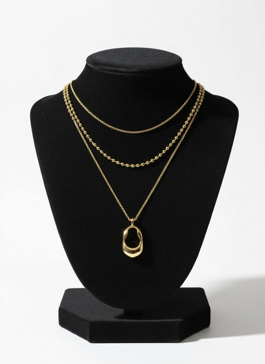 Modern Melt Layered Necklace