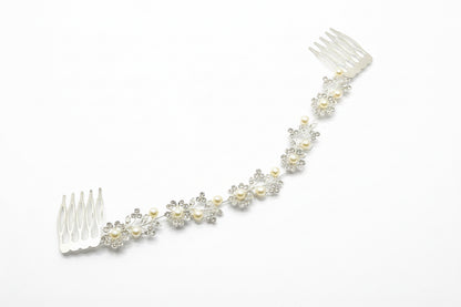 Pearl and crystal bridal hair comb