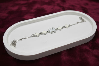 Four leave clover White Bracelet
